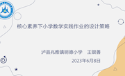 核心素养下小学数学实践作业的设计策略