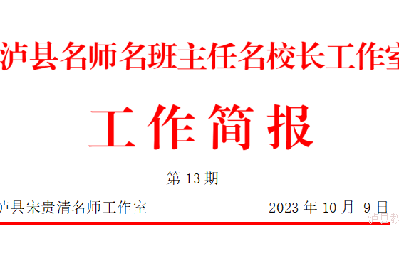 泸县宋贵清名师工作室第十三次集中培训活动